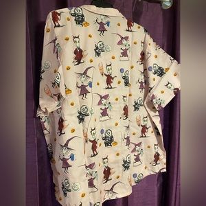 Plus size Nightmare before Christmas camp shirt